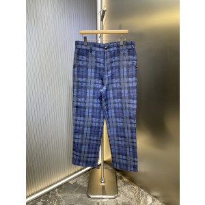 LOUIS VUITTON LV 루이비통 모노그램 체크 워크 데님 팬츠 바지 의류