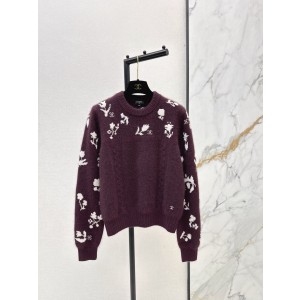 Chanel 샤넬 스키 시리즈 라운드넥 탑 니트 의류