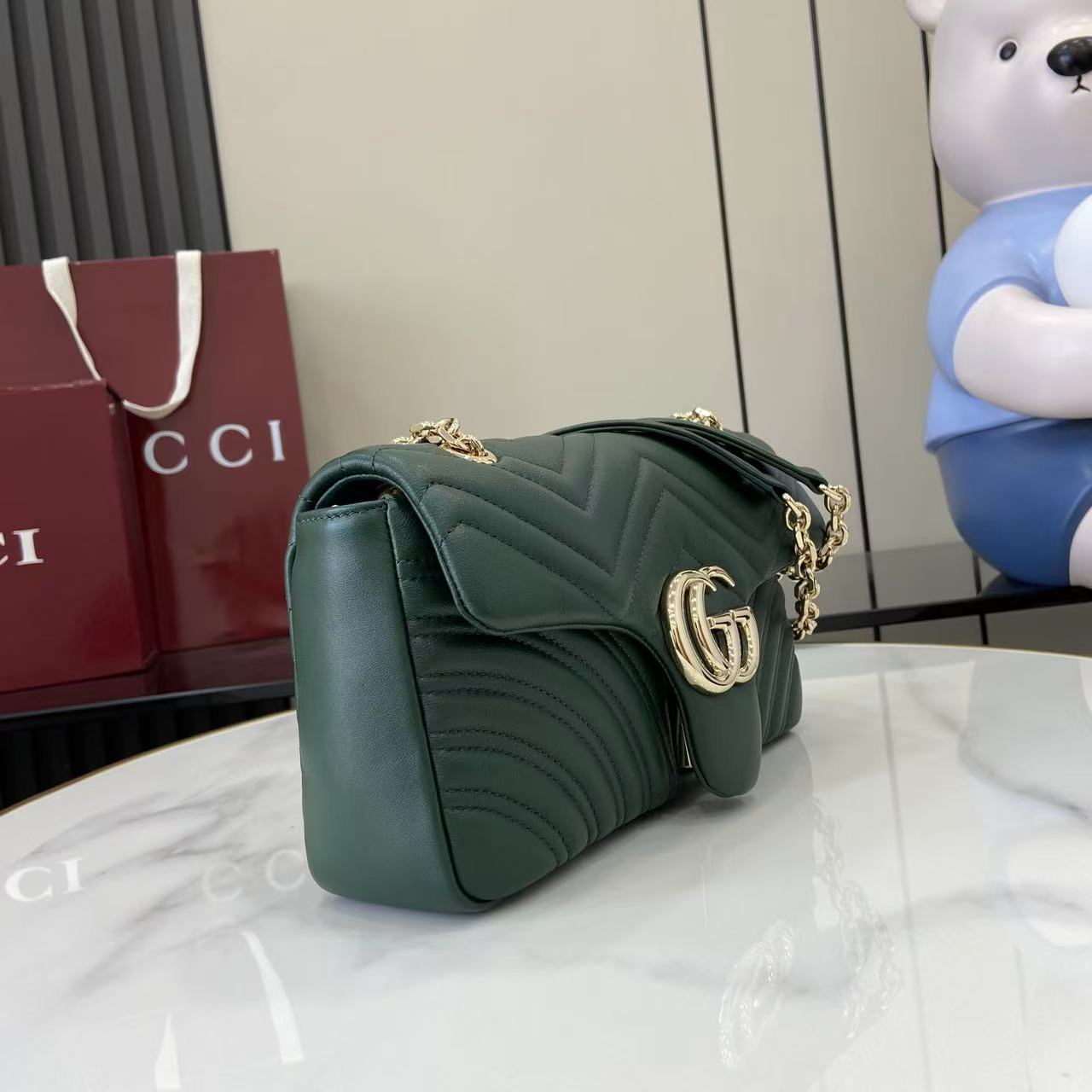 GUCCI 구찌 체인 핸드백 숄더백 가방 라지