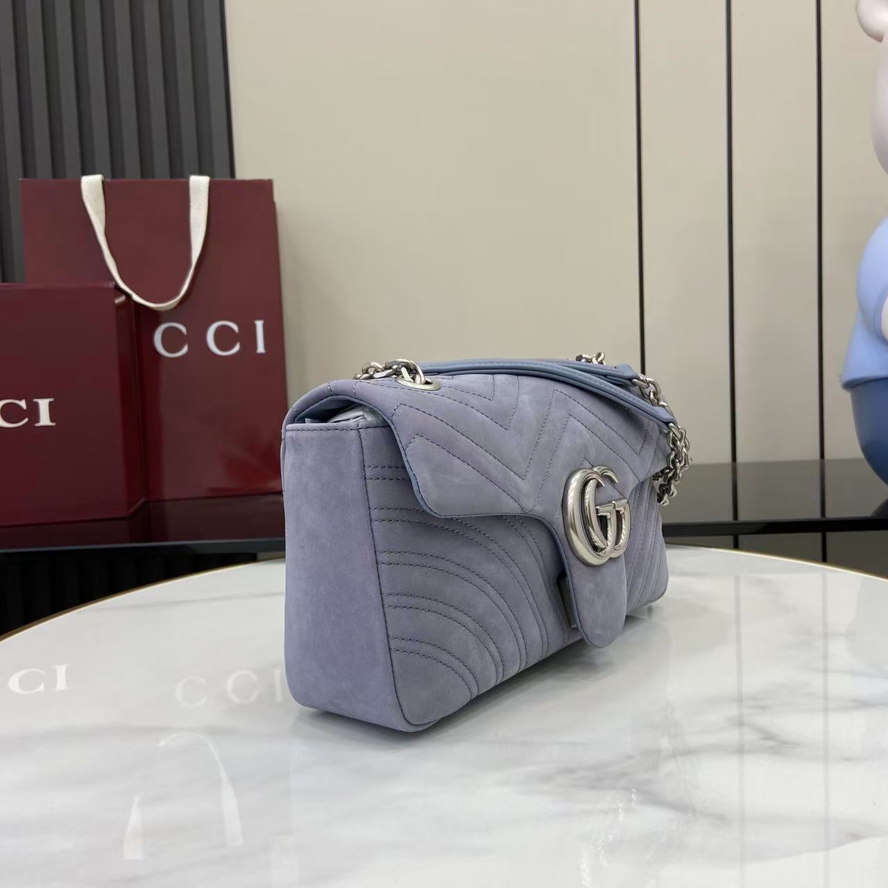 GUCCI 구찌 체인 핸드백 숄더백 가방 라지