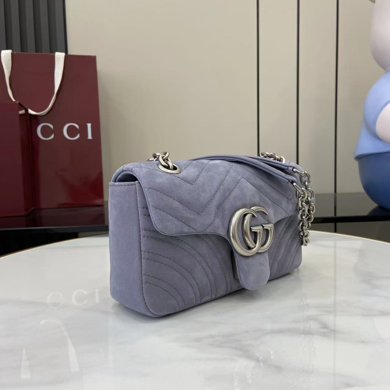 GUCCI 구찌 체인 핸드백 숄더백 가방 미디움