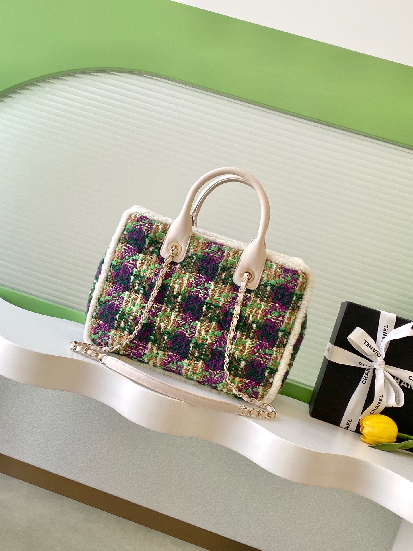 Chanel 샤넬 25N 트위드 토트백 숄더백 가방 스몰