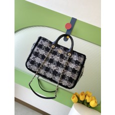 Chanel 샤넬 25N 트위드 토트백 가방 라지