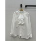 Dior CD 디올 러플 하이넥 셔츠 블라우스 의류