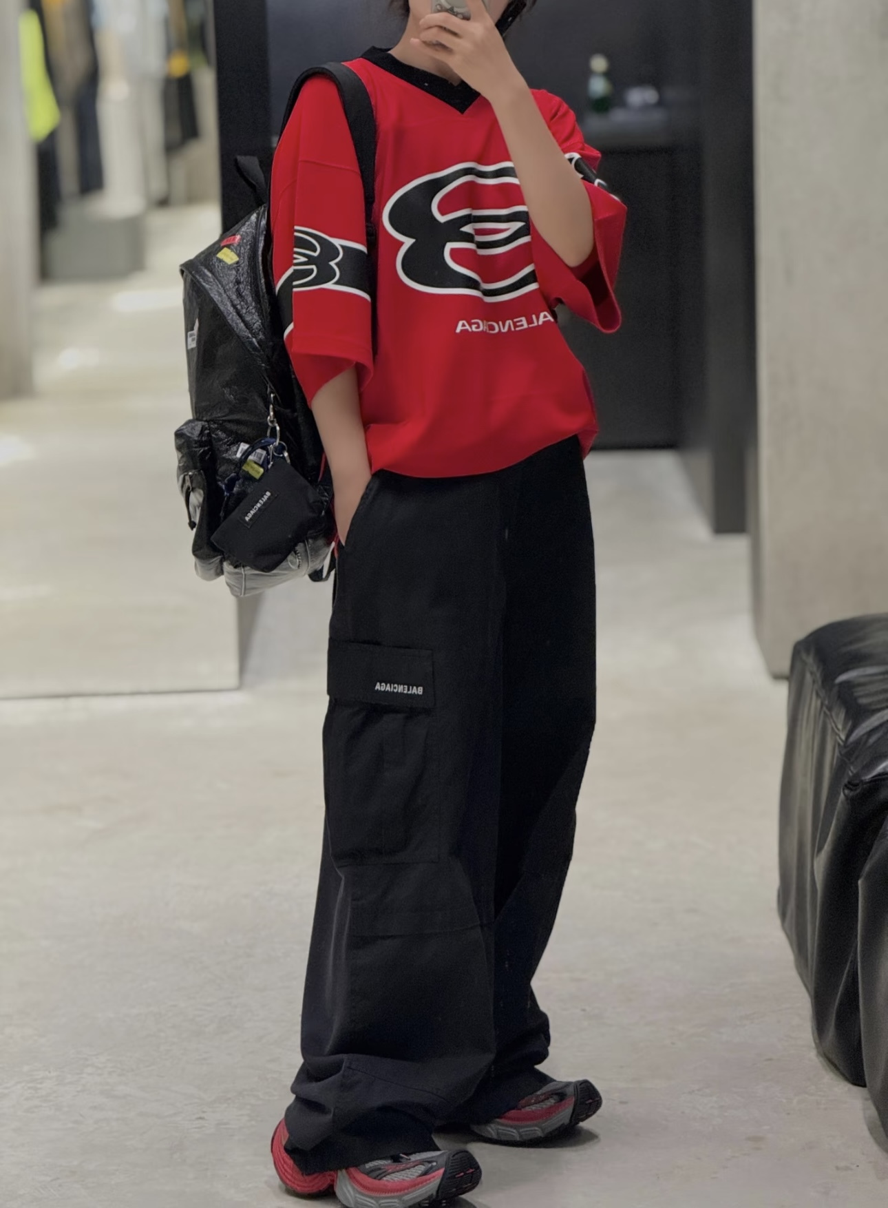 Balenciaga 발렌시아가 전후 배색 공용 카고 팬츠 바지 의류