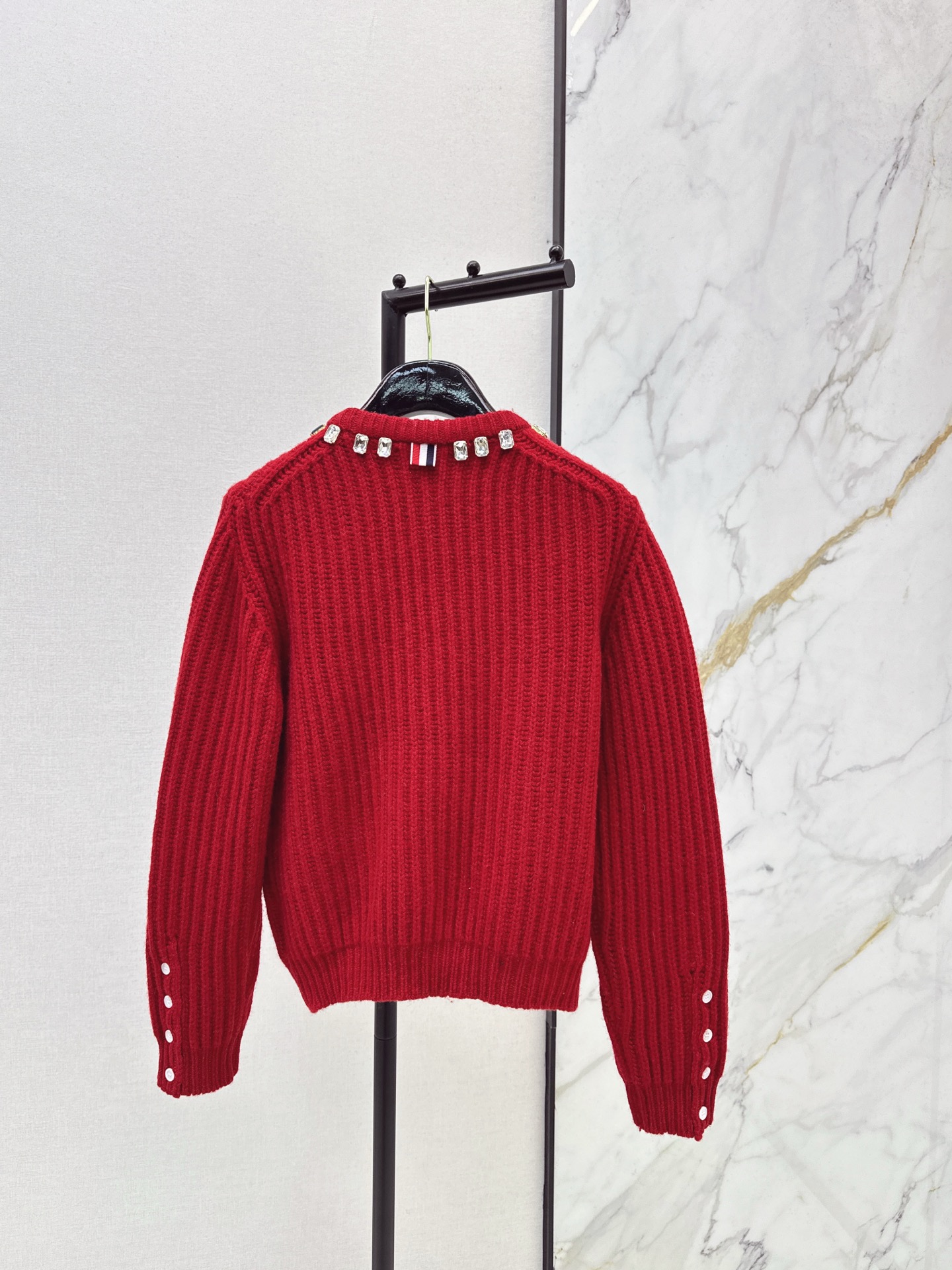 THOM BROWN TB 톰브라운 큐빅 장식 가디건 의류