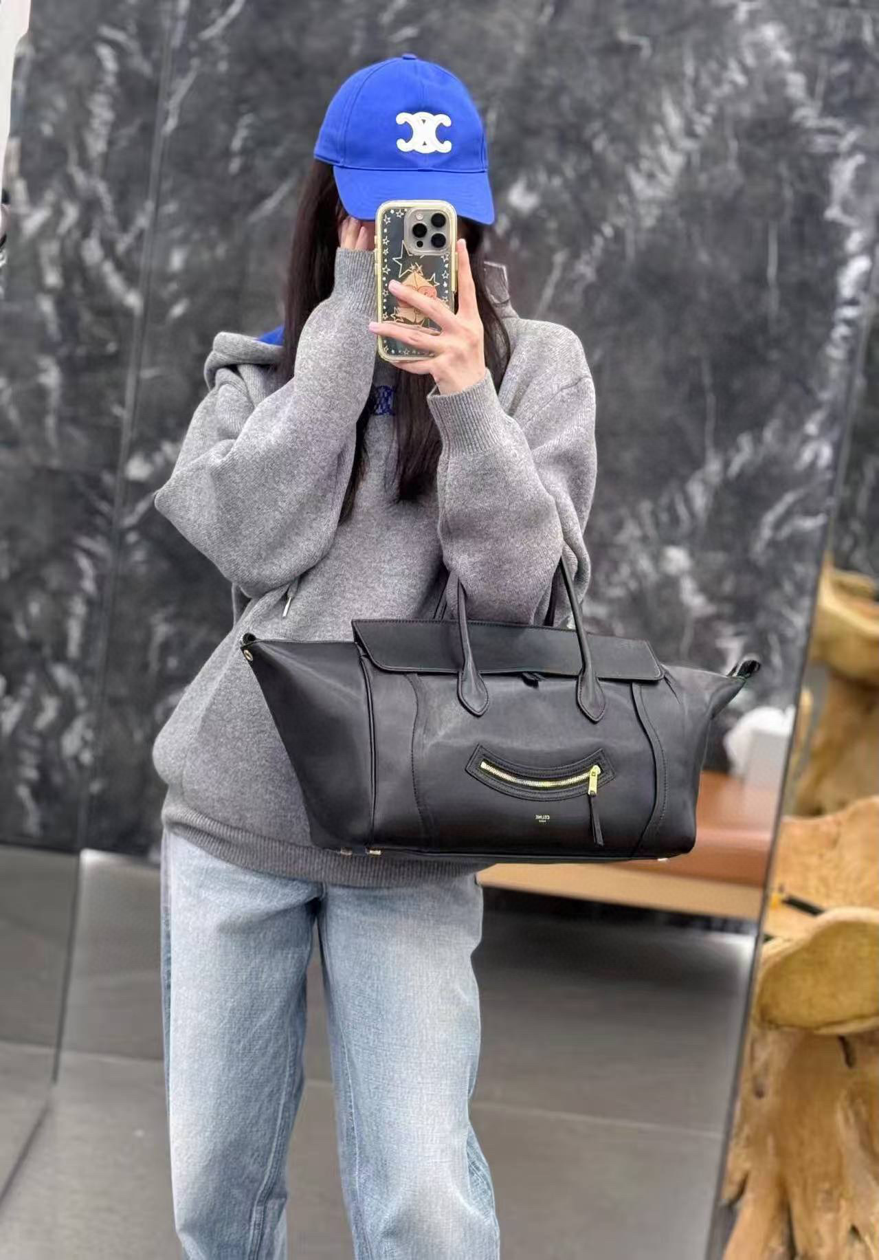 Celine 셀린느 로고 니트 후드티 의류