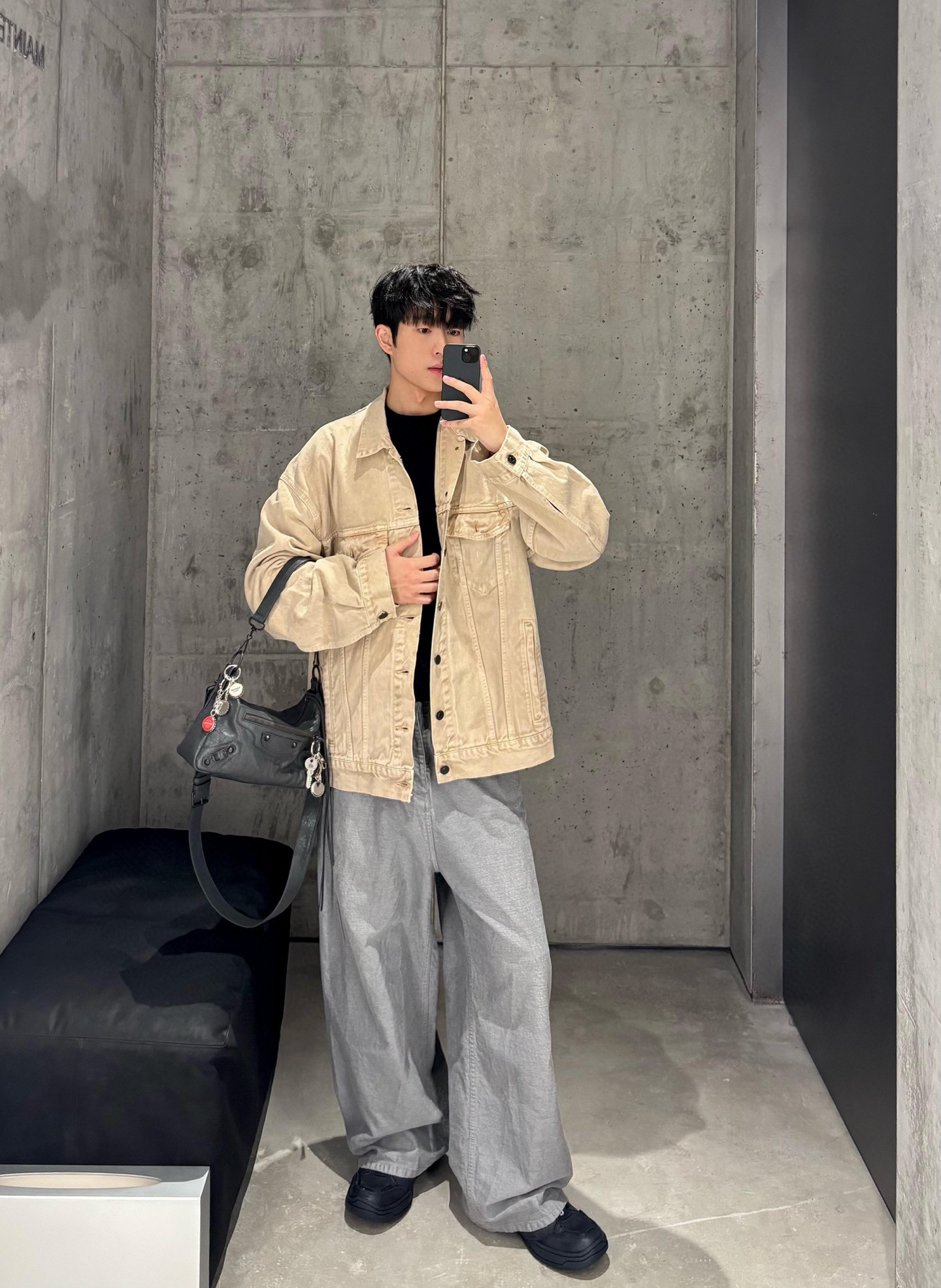 Balenciaga 발렌시아가 로고 자수 데님 자켓 재킷 의류