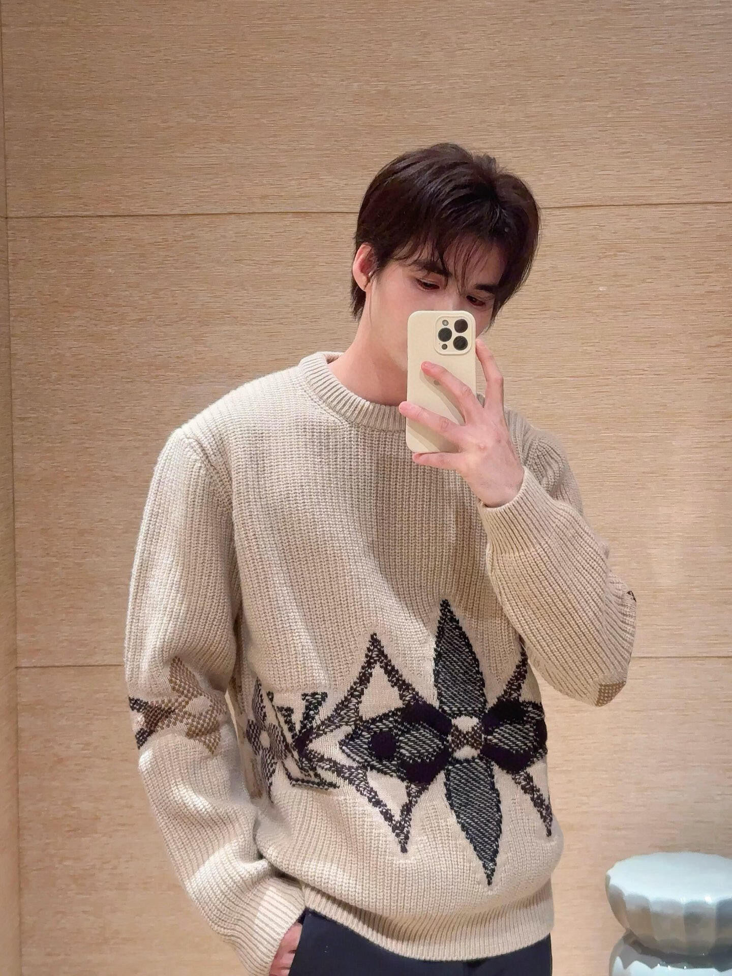 LOUIS VUITTON LV 루이비통 라운드넥 자카드 니트 의류