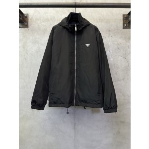 PRADA 프라다 나일론 리버서블 패딩 트렌치 아우터 바람막이 자켓 재킷 의류
