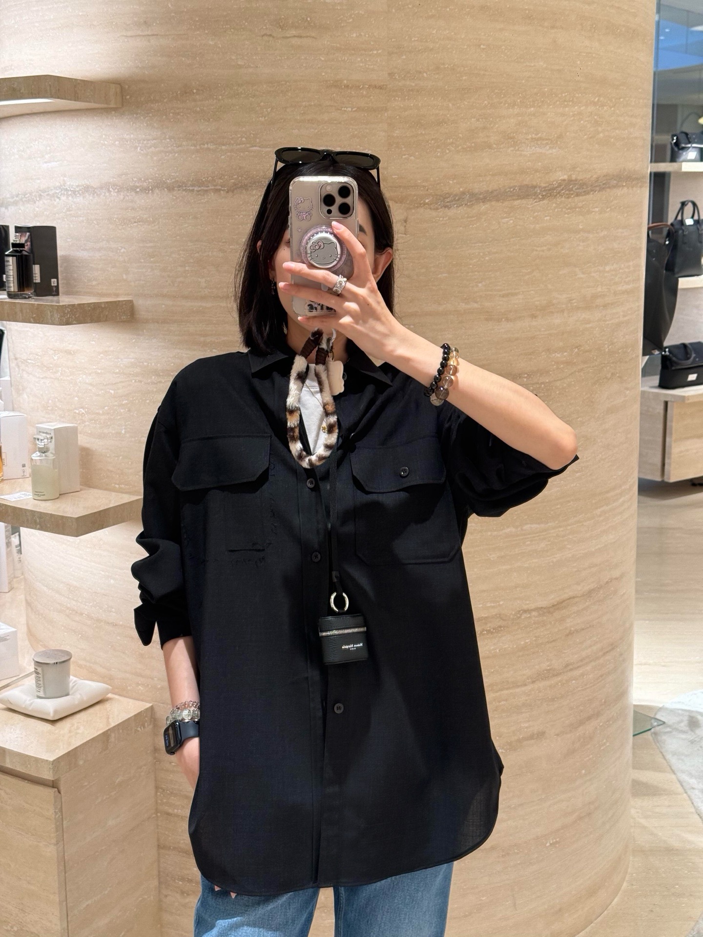 Maison Margiela 메종 마르지엘라 MM6 스티치 디테일 울 셔츠 의류