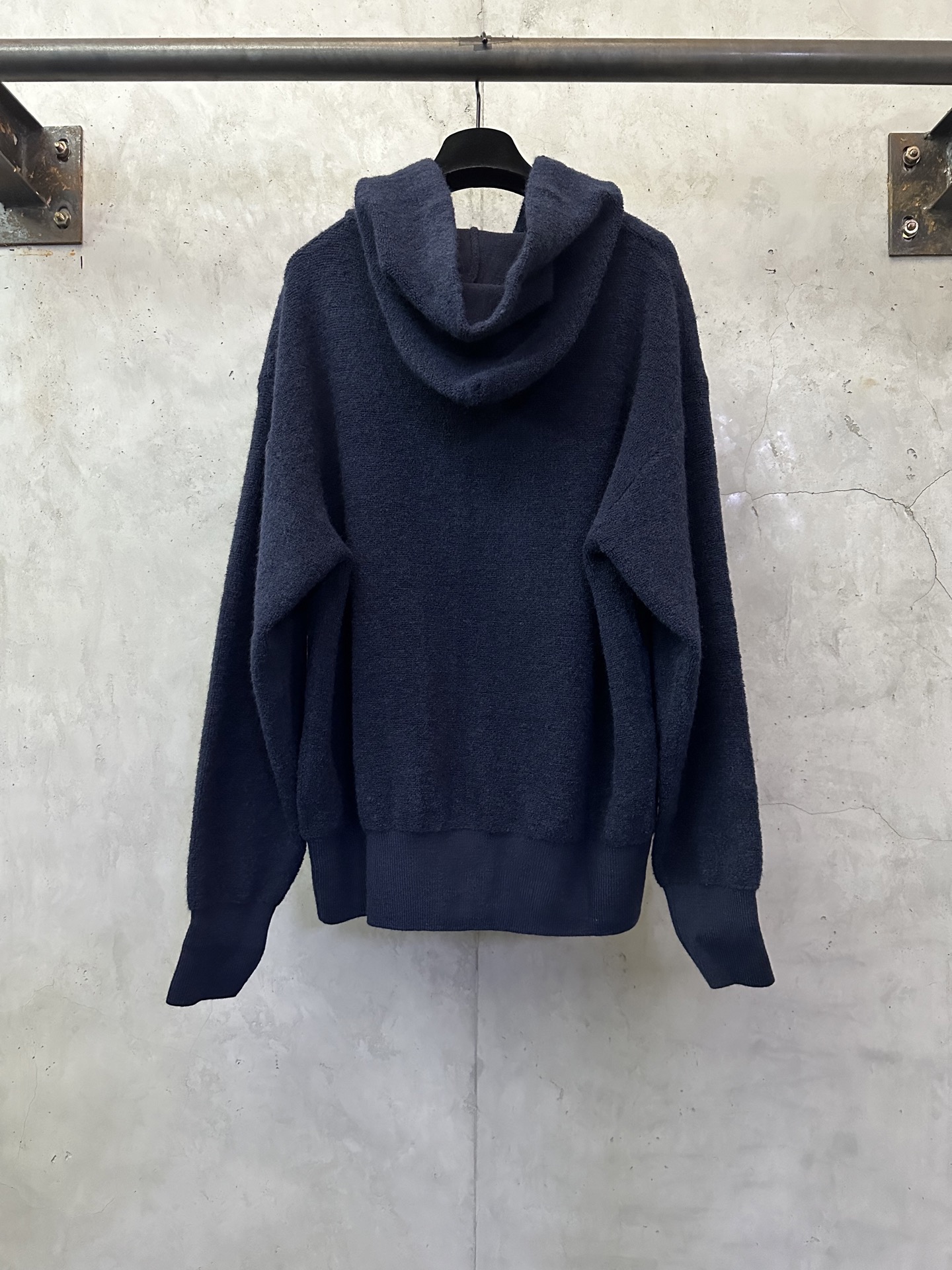 LOEWE 로에베 자수 미니로고 울 루프 니트 후드 집업 의류