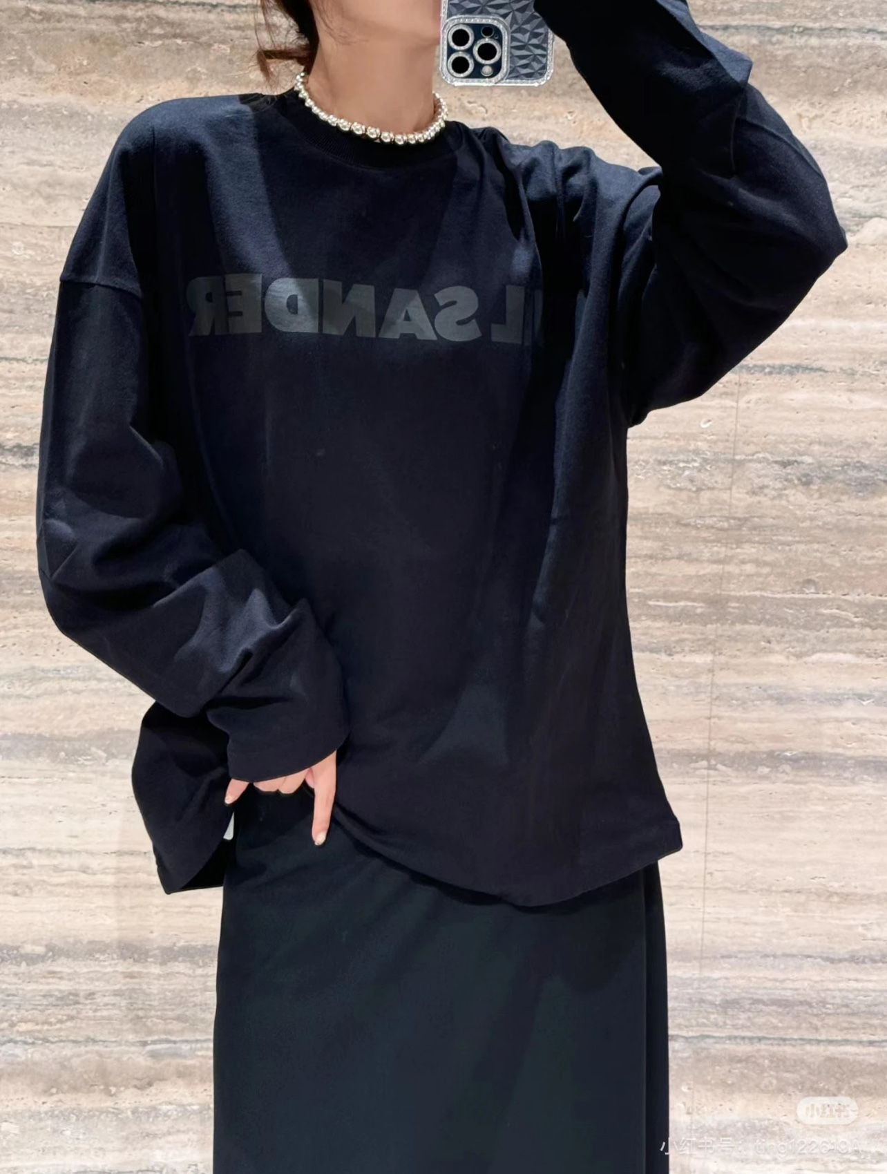 Jil Sander 질 샌더 클래식 로고 롱슬리브 긴팔 티셔츠 의류