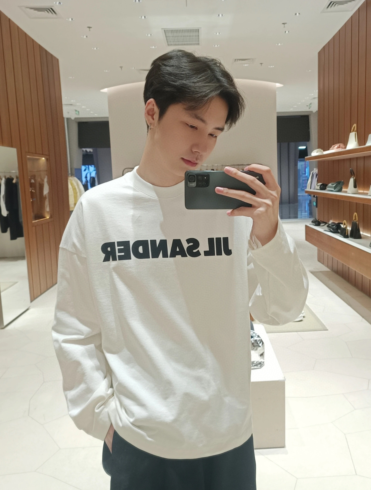 Jil Sander 질 샌더 클래식 로고 롱슬리브 긴팔 티셔츠 의류