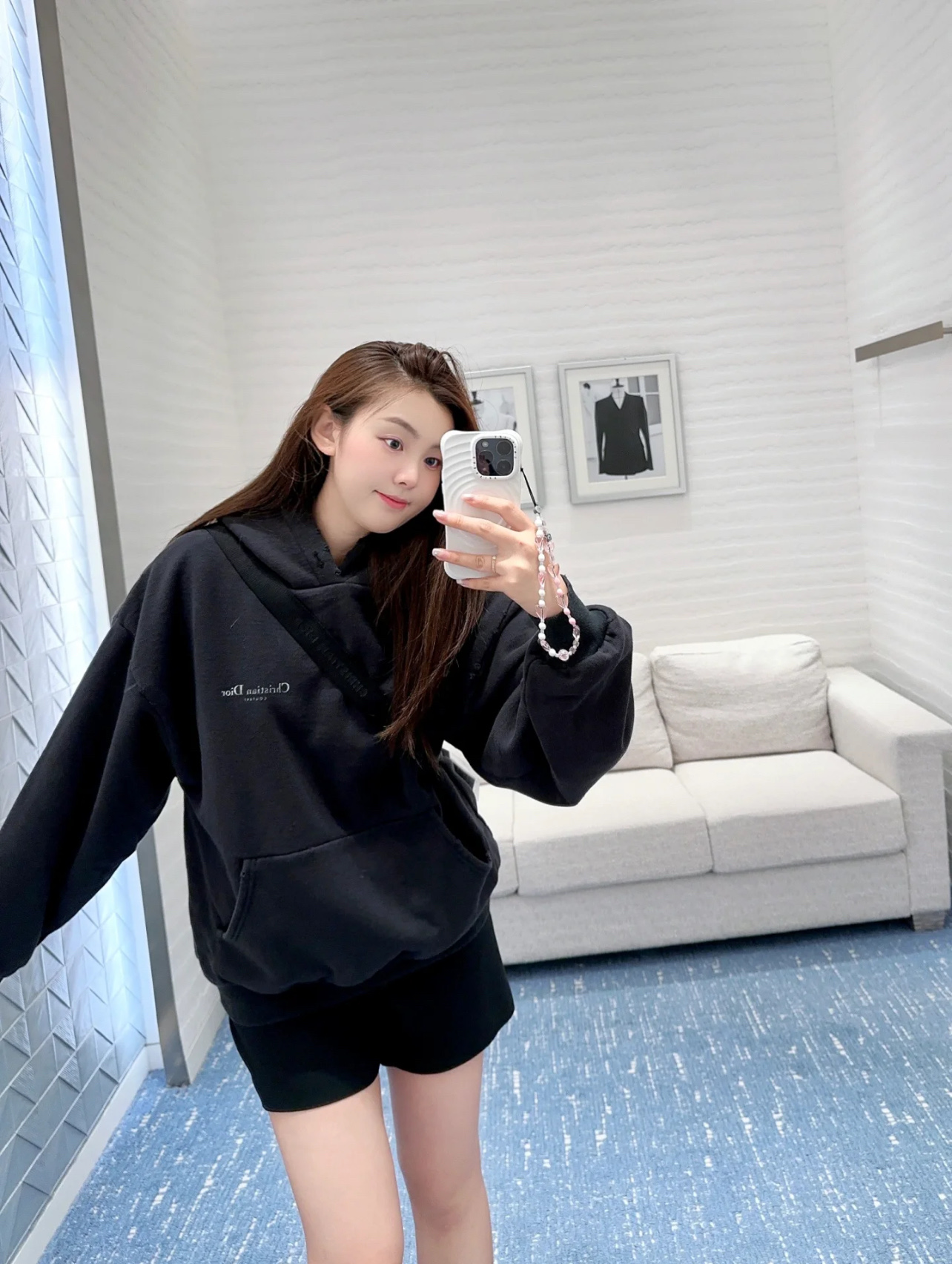 DIOR CD 디올 로고 디스트로이드 후드티 의류