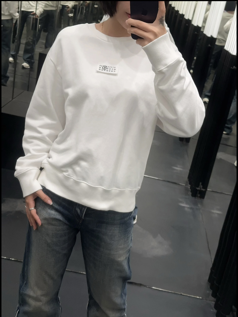 Martin Mariela MM6 마틴 메종 마르지엘라 외라벨 라운드넥 긴팔 맨투맨 티셔츠 의류