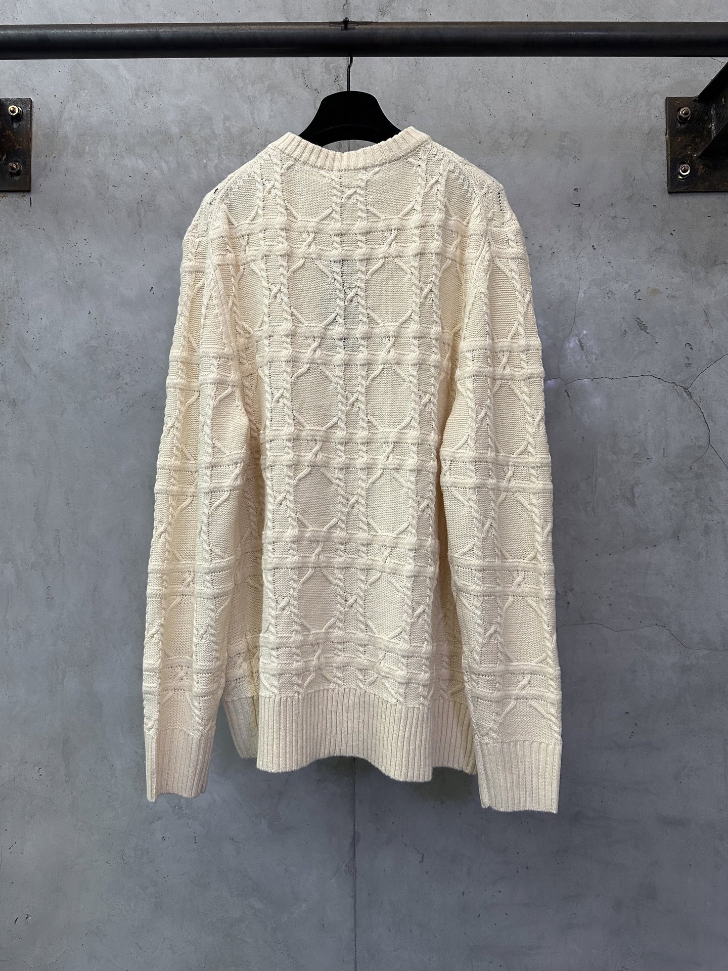 DIOR CD 디올 캐시미어 블랙 & 베이지 체크 니트 의류