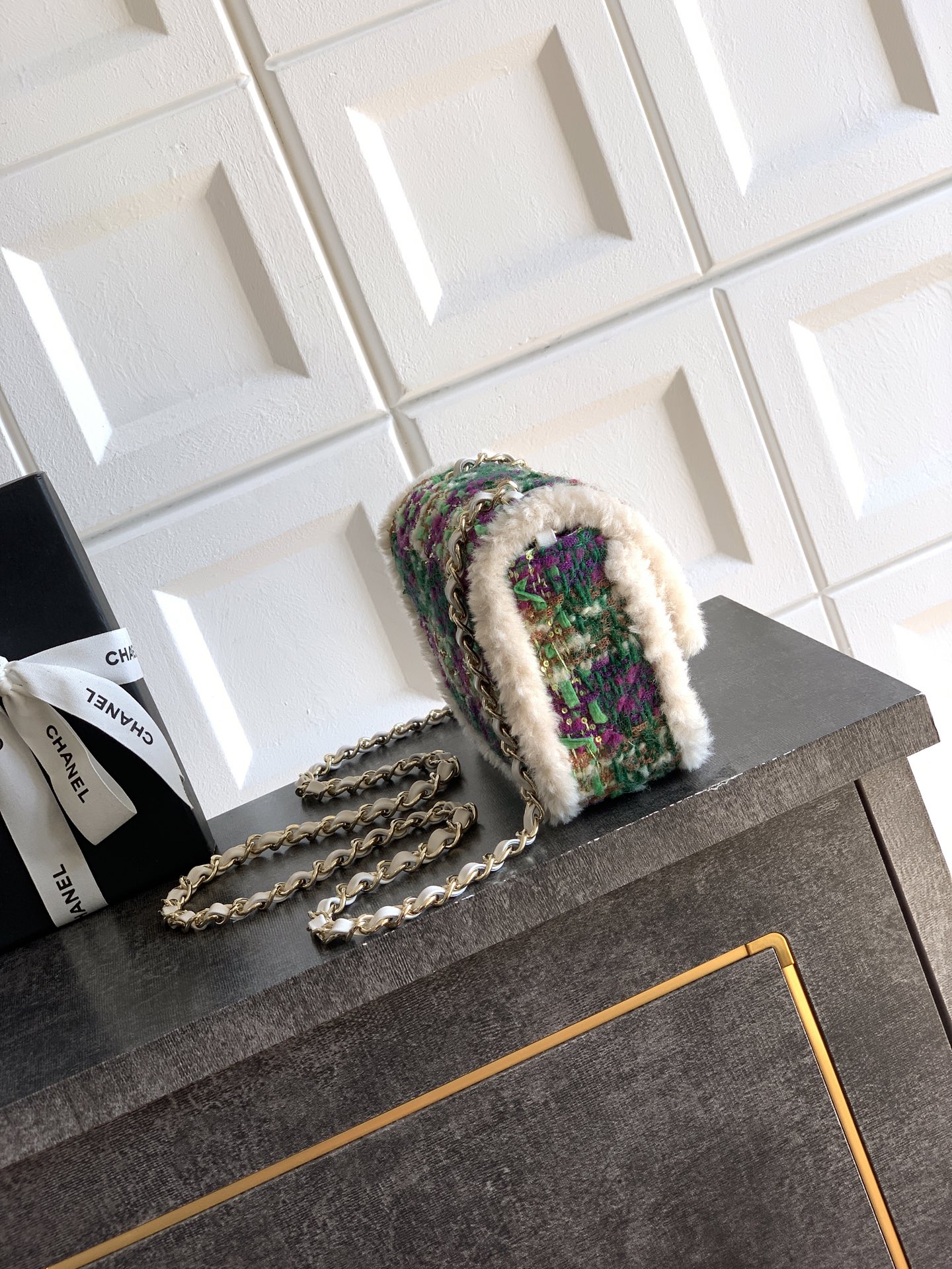 Chanel CF Mini 20cm – 샤넬 퍼플 & 그린 숄더백 가방