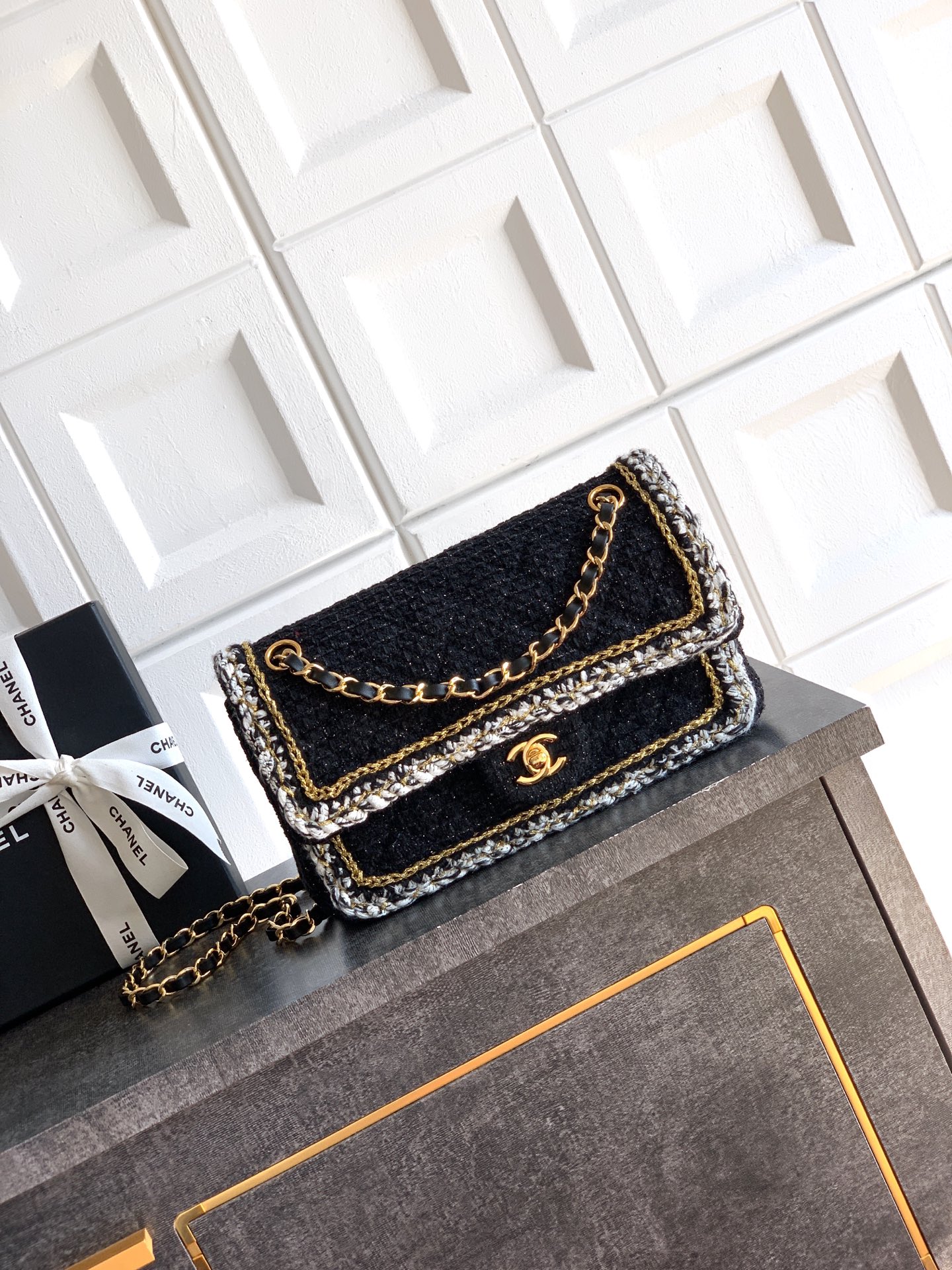 Chanel 25k 샤넬 더블 플랩 트위드 숄더백 핸들백 가방