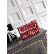 Chanel 샤넬 Mini 20cm 25K 신상 트위드 백 (피치 핑크 트위드) 가방