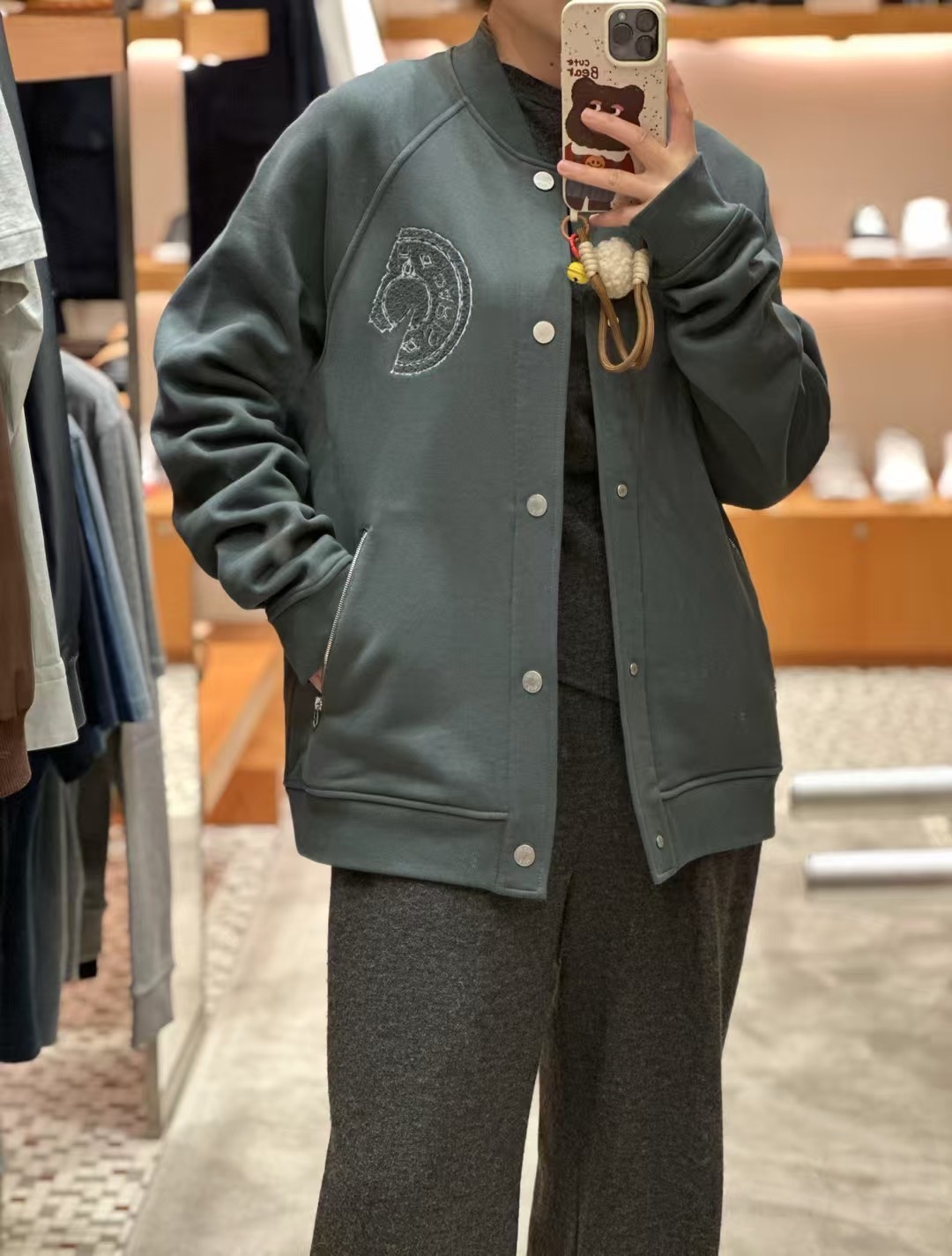 Hermes Paris 에르메스 파리 새들 스터드 패치 재킷 자켓 의류