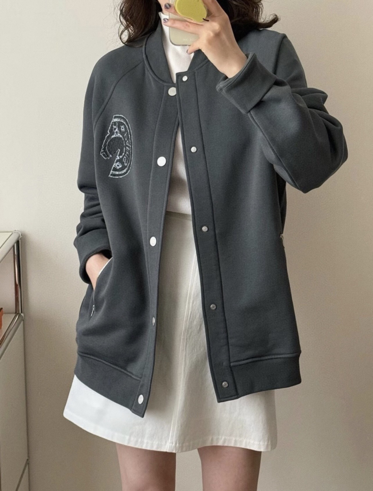 Hermes Paris 에르메스 파리 새들 스터드 패치 재킷 자켓 의류