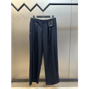 Loewe 로에베 레더 패치 스트레이트 울 슬랙스 팬츠 바지 의류