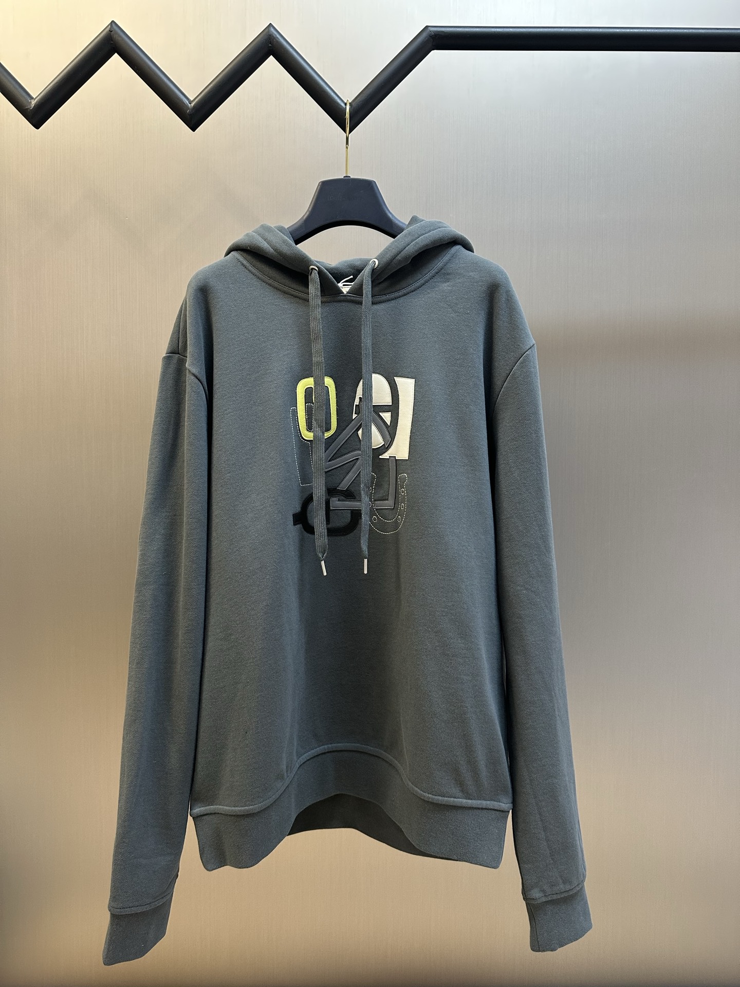 Hermes Paris 에르메스 파리 레더 패치 후드티 스웨트셔츠 의류