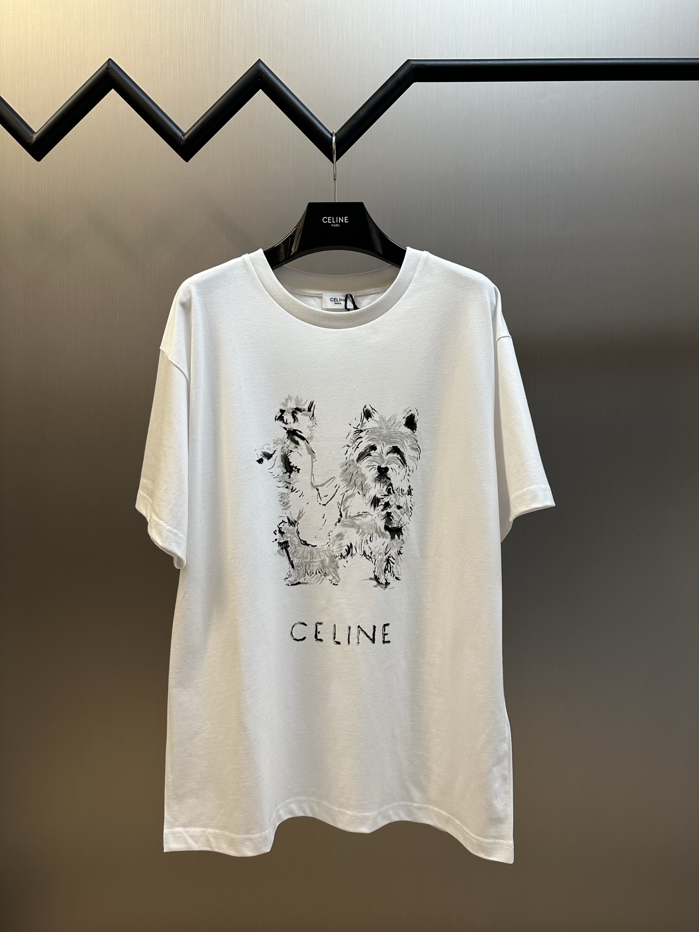 Celine 셀린느 스케치 퍼피 프린트 반팔 티셔츠 의류