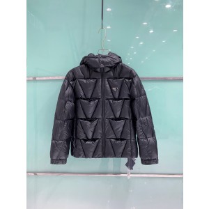 Prada 프라다 스탠드 카라 후드 다운 패딩 점퍼 재킷 의류