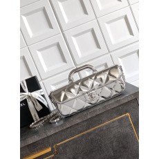 CHANEL 25K 실버 라지 플랩백 핸드백 숄더백 가방