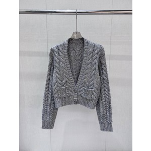 로로 피아나(Loro Piana) 크루즈 신상 메탈릭 가디건 의류