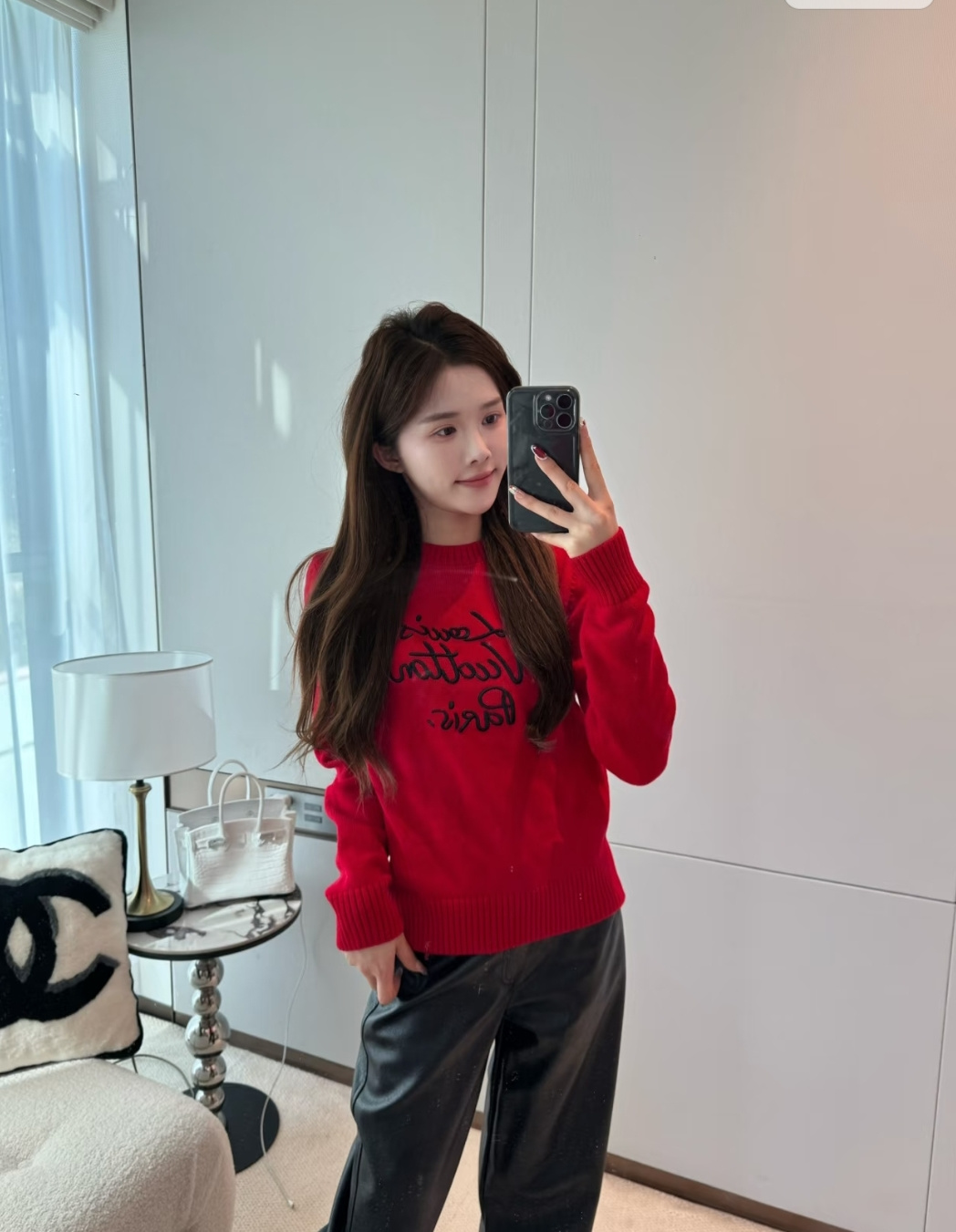 Louis Vuitton LV 루이비통 모노그램 자수 울 라운드 니트 의류