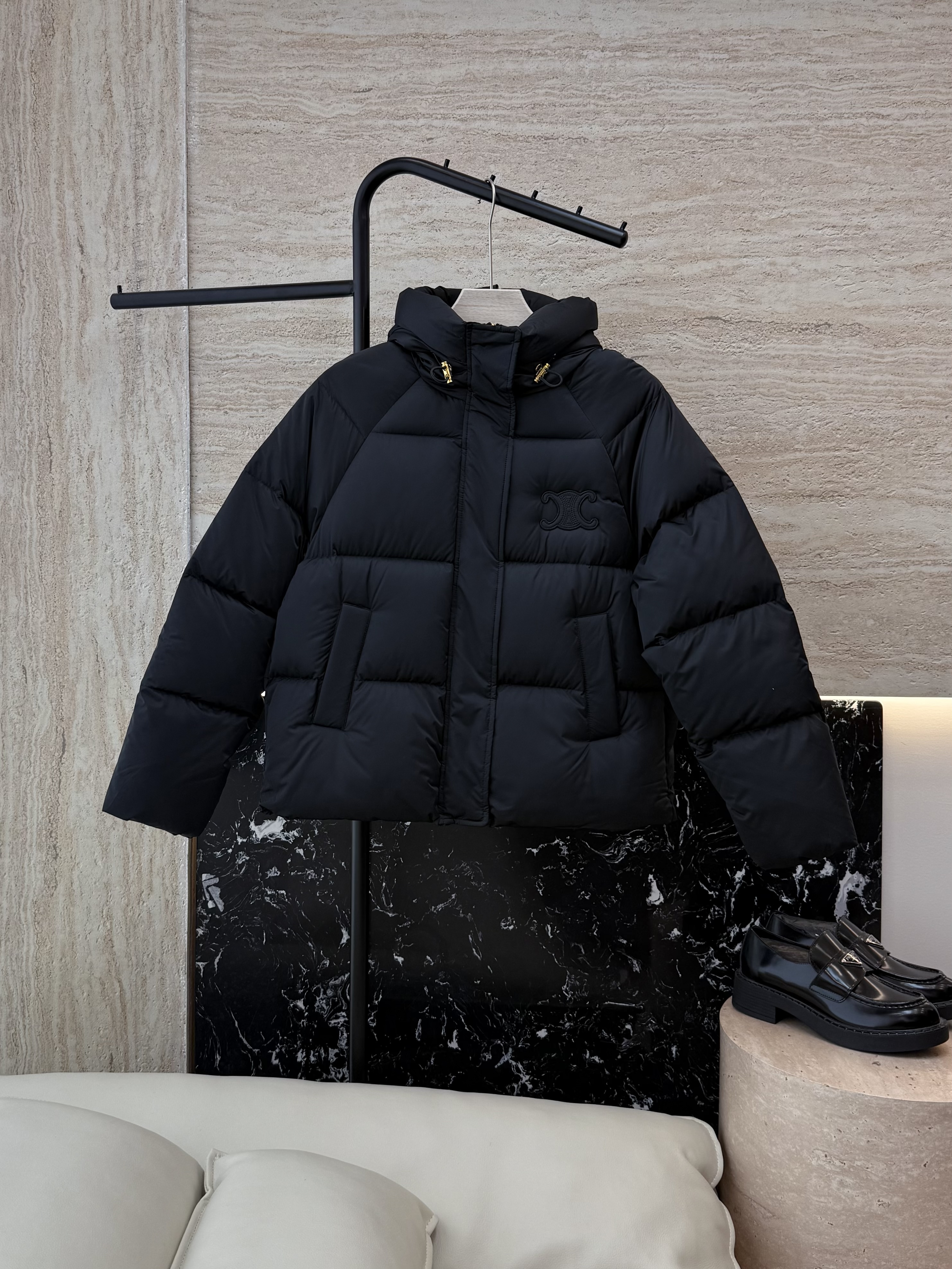 Celine 셀린느 후드 구스다운 패딩 점퍼 자켓 재킷 의류