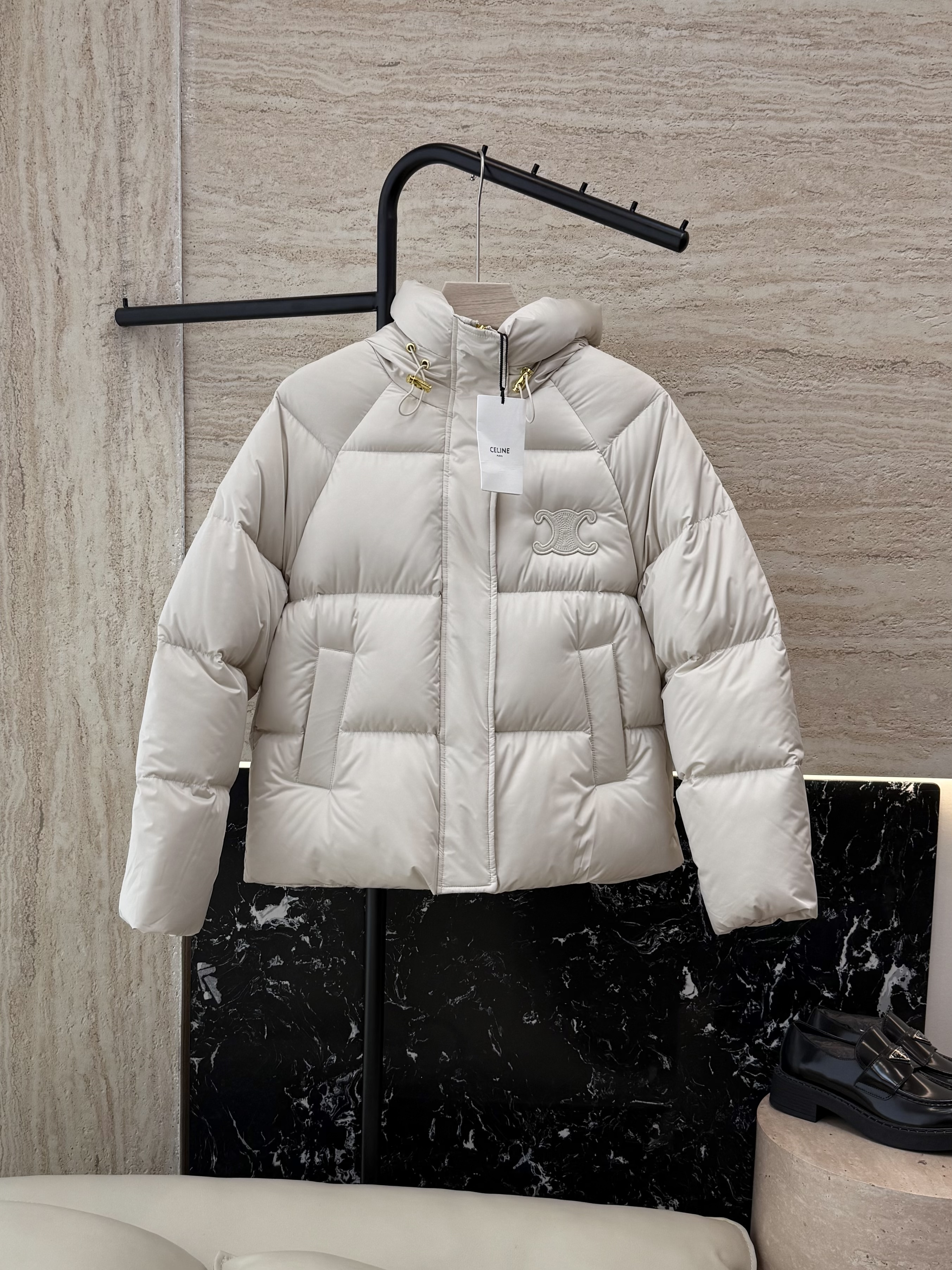 Celine 셀린느 후드 구스다운 패딩 점퍼 자켓 재킷 의류