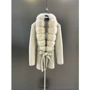 막스마라(Max Mara) 핀란드 폭스 퍼 울 자켓 재킷 의류