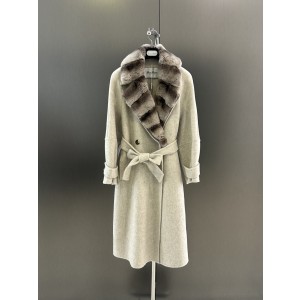 막스마라(Max Mara) 래빗 퍼 울 롱코트 의류