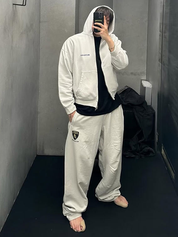 BALENCIAGA 발렌시아가 로고 자수 후드 집업 재킷 의류