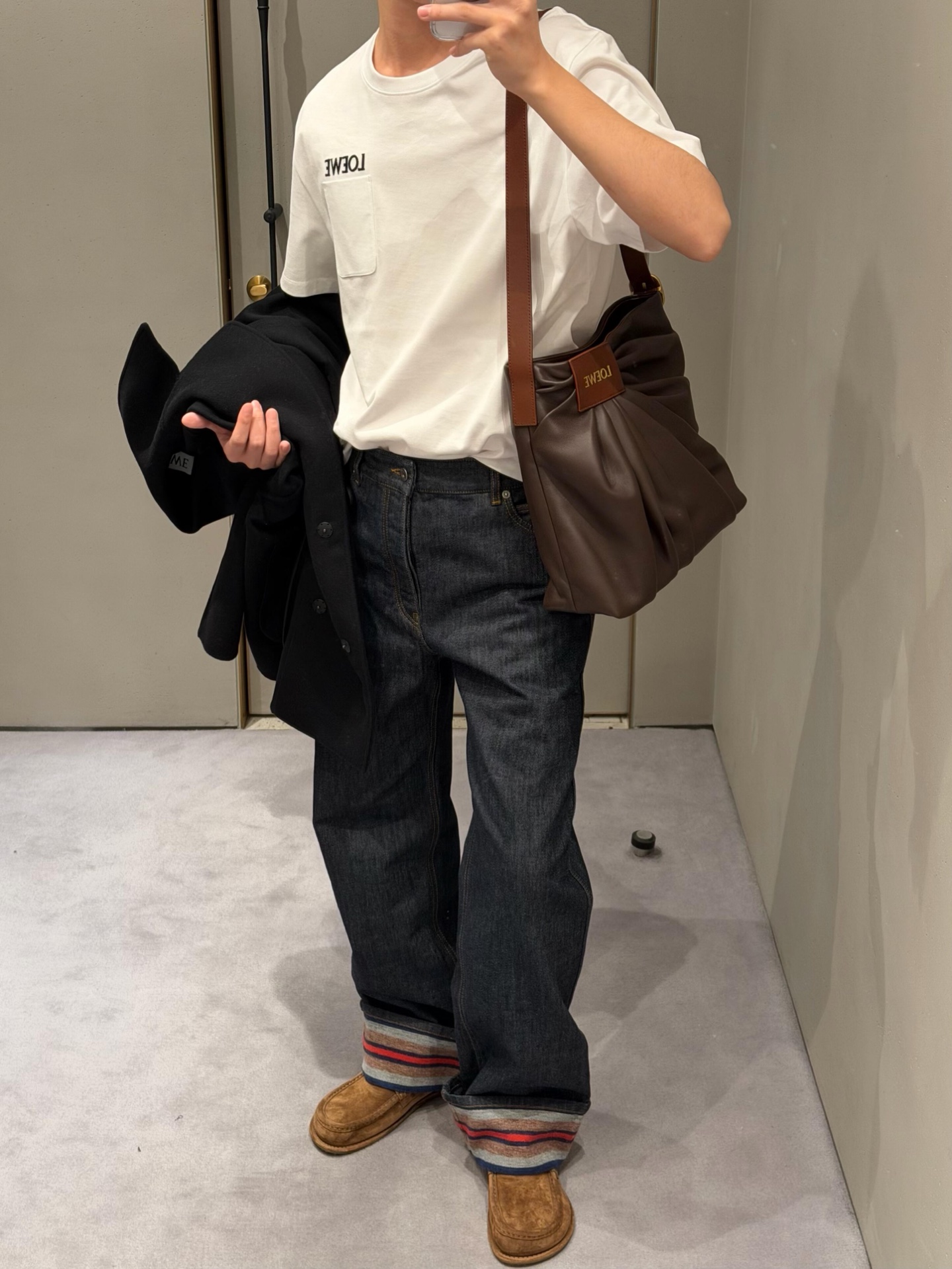 LOEWE 로에베 포켓 자수 로고 반팔 티셔츠 의류