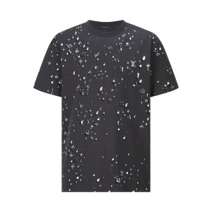 LOUIS VUITTON LV 루이비통 모노그램 프린트 & 핫픽스 반팔 티셔츠 의류