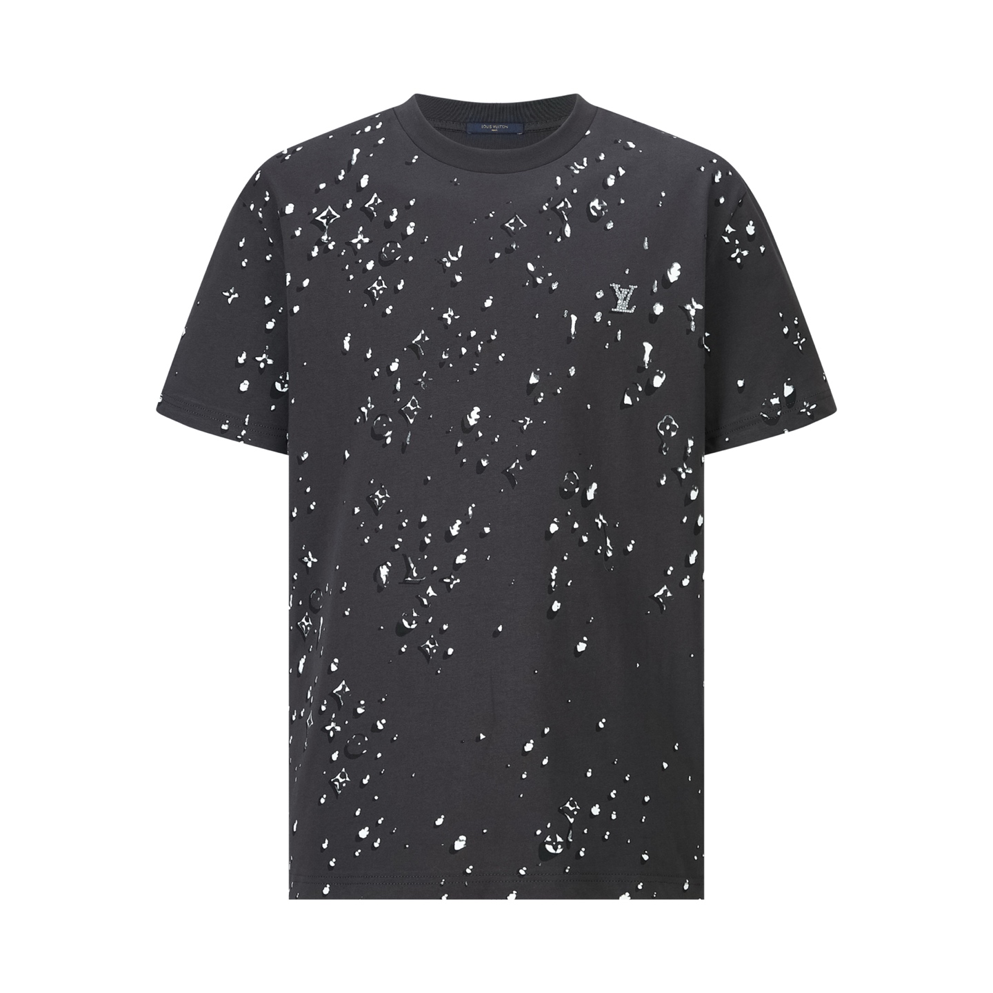 LOUIS VUITTON LV 루이비통 모노그램 프린트 & 핫픽스 반팔 티셔츠 의류
