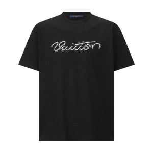 LOUIS VUITTON LV 루이비통 자수 비즈 로고 반팔 티셔츠 의류