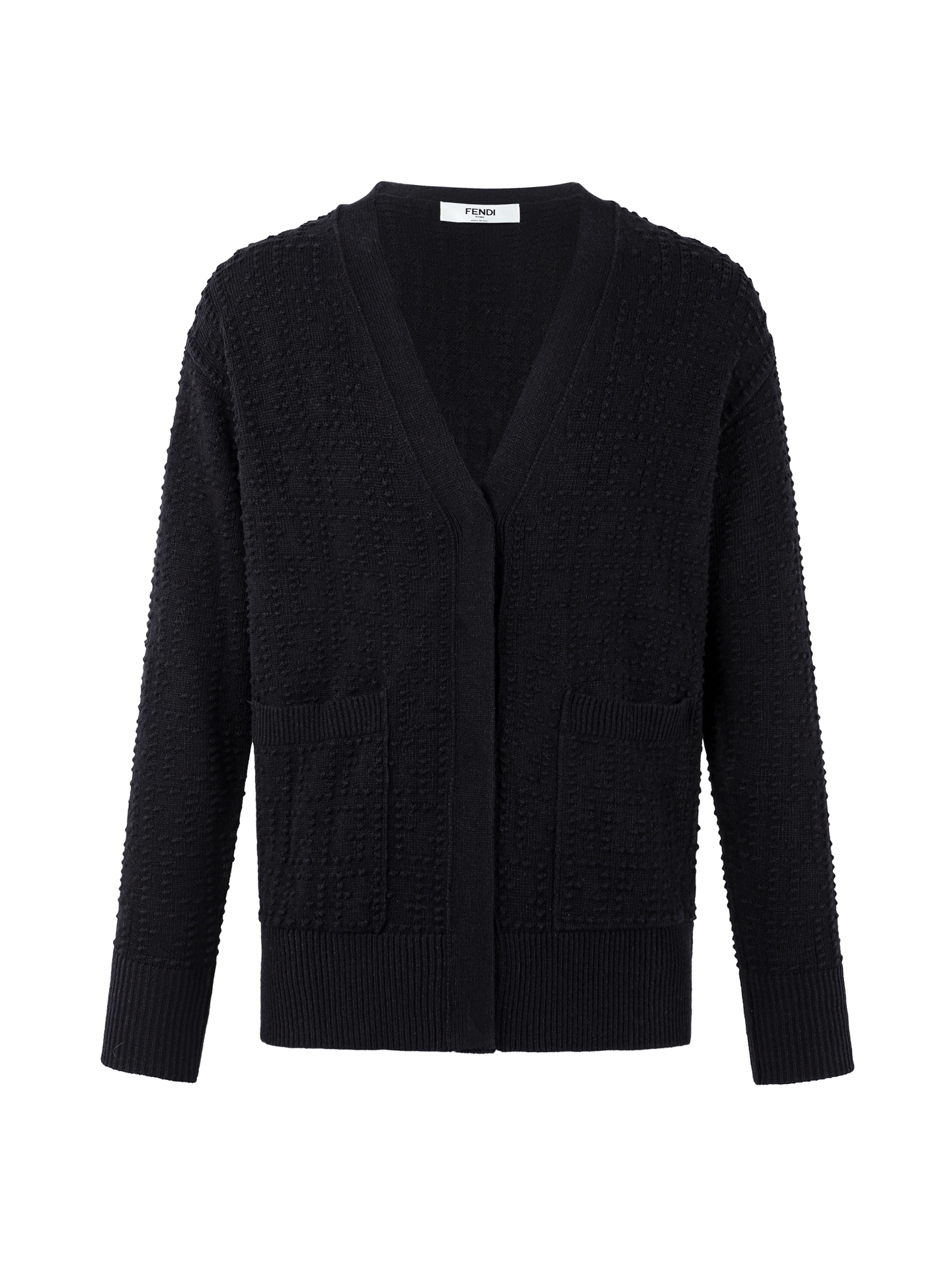FENDI 펜디 웨이브 자카드 V넥 가디건 의류
