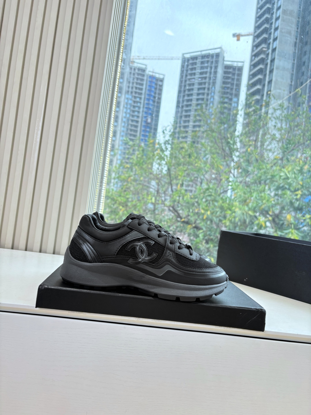 CHANEL 샤넬 섀무 콤비 플랫폼 스니커즈 신발