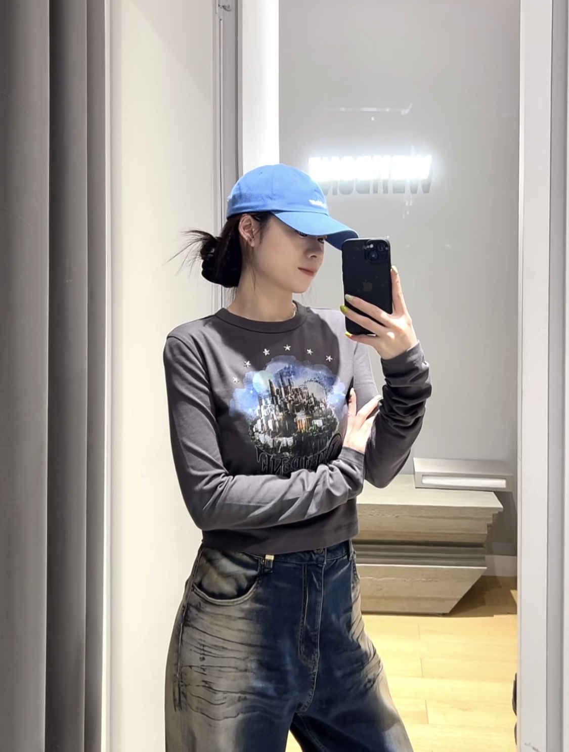 WE11DONE 웰던 스타 시티 그래픽 반팔 티셔츠 의류