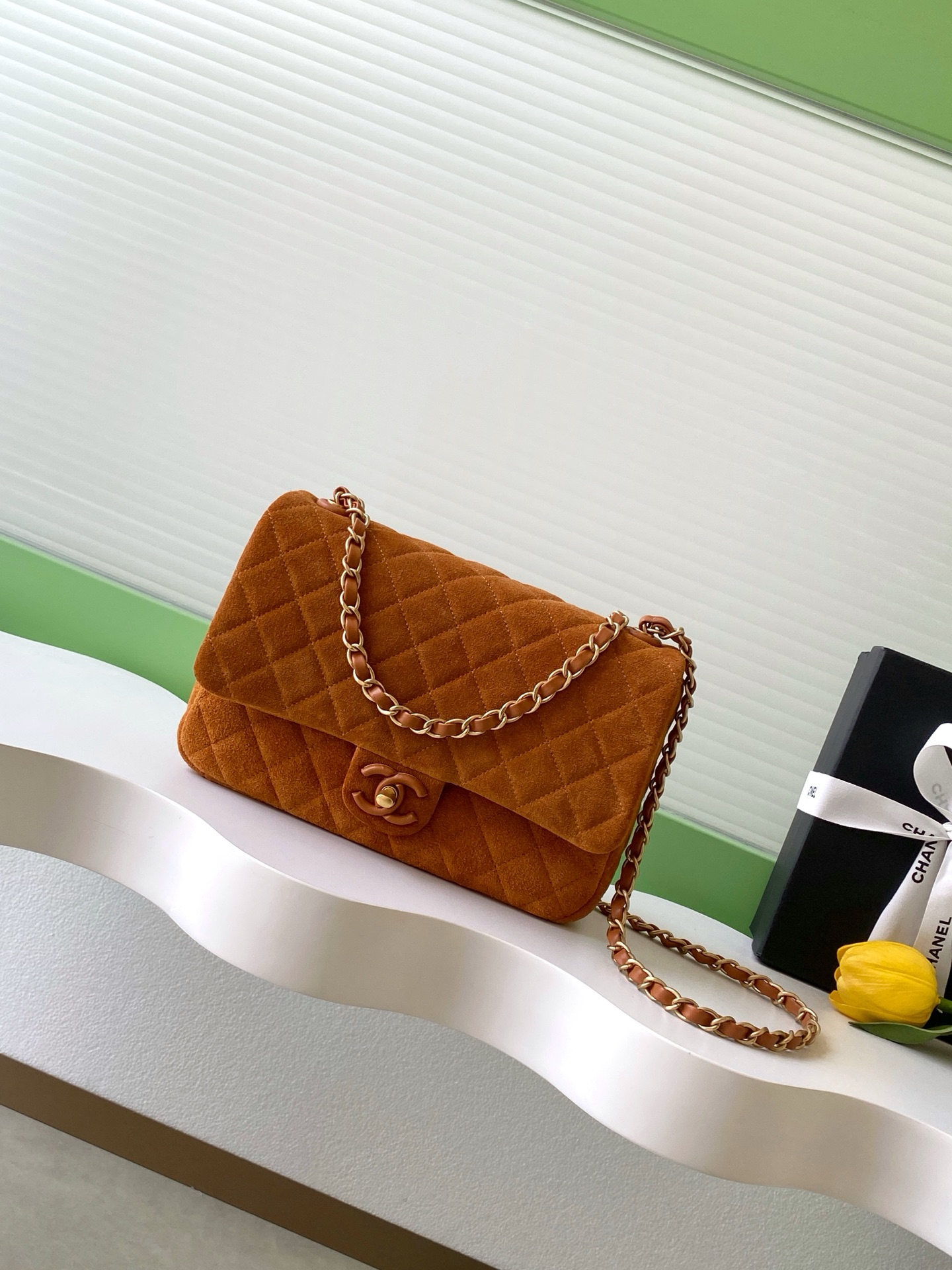 Chanel 샤넬 26C 시리즈 브라운 스웨이드 CF백 - AS5991 숄더백 가방