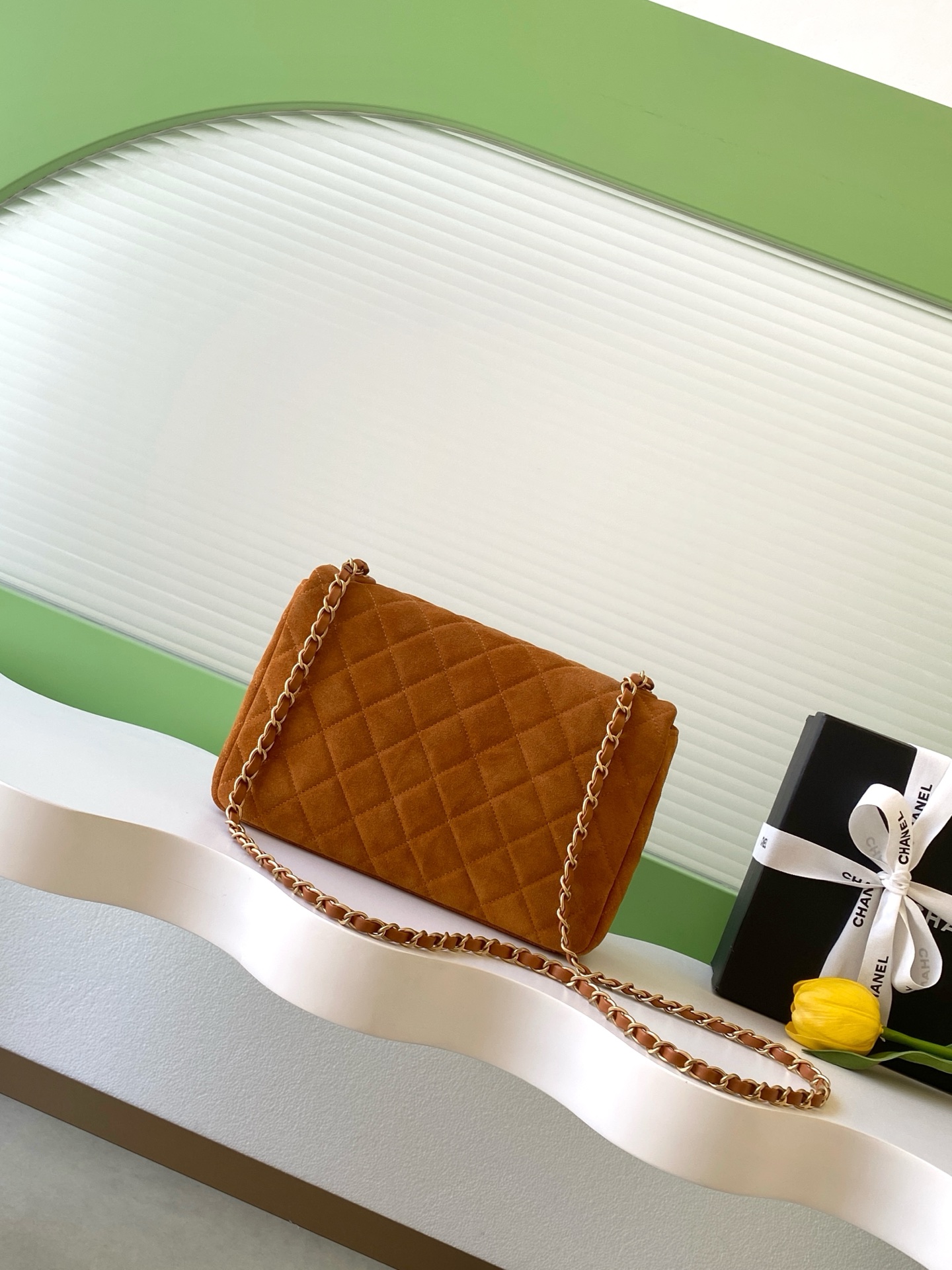 Chanel 샤넬 26C 시리즈 브라운 스웨이드 CF백 - AS5987 숄더백 가방 26cm