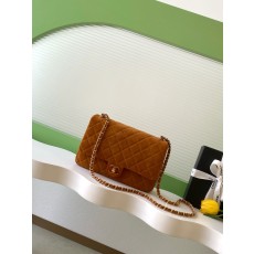 Chanel 샤넬 26C 시리즈 브라운 스웨이드 CF백 - AS5987 숄더백 가방 26cm