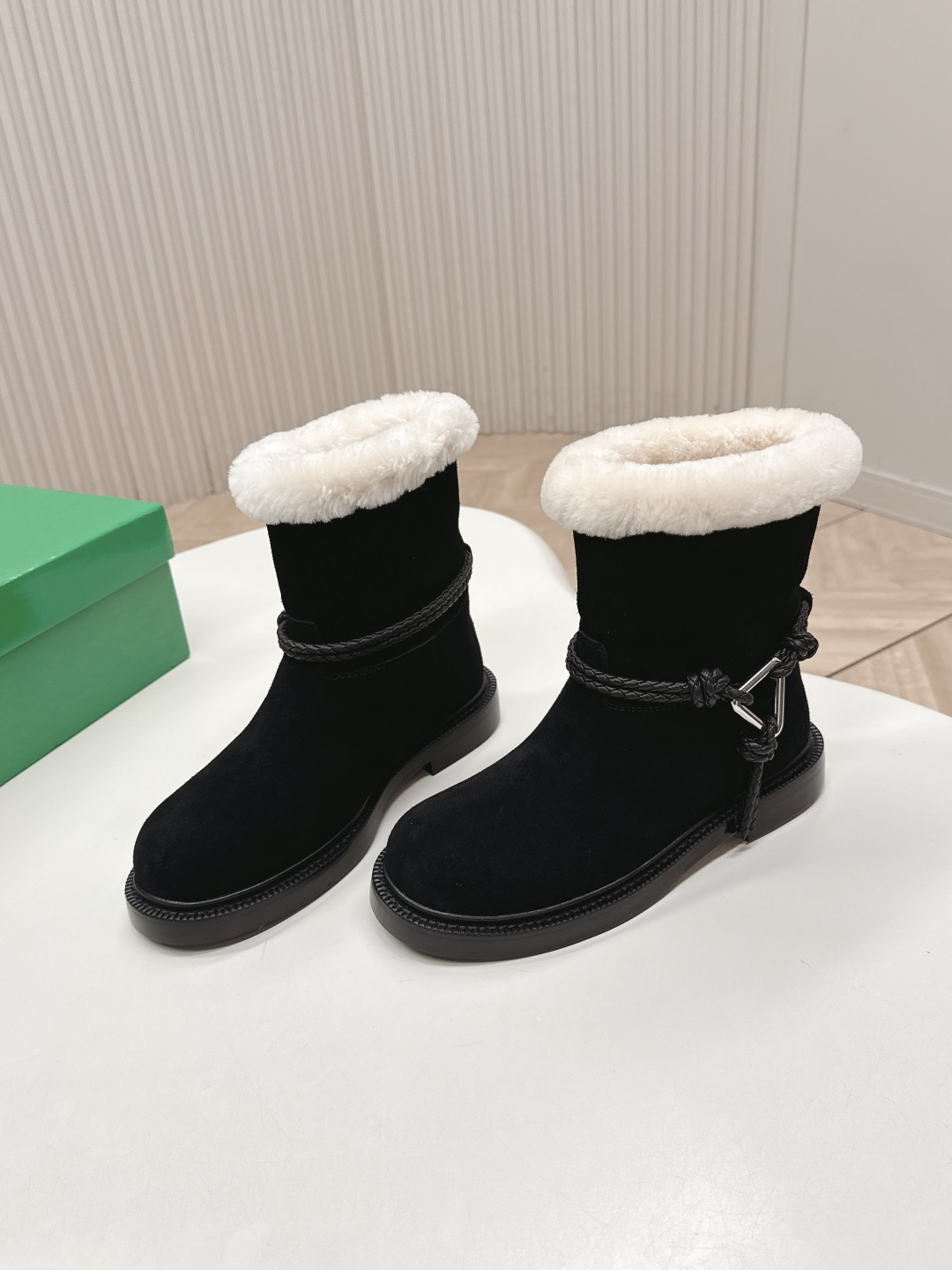 Bottega Veneta BV 보테가 베네타 매듭 양털 첼시 부츠 신발