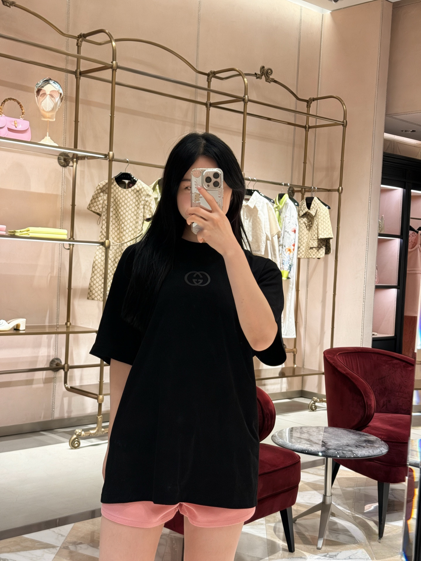 Gucci 구찌 인터로킹 G 자수 크루넥 반팔 티셔츠 의류